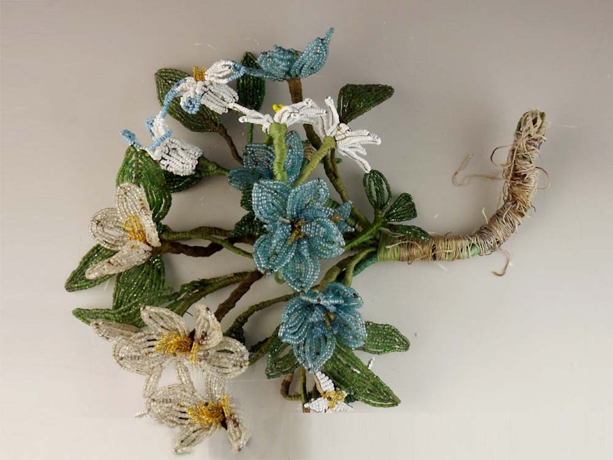 Vintage French Beaded Flower Bouquet EBTH