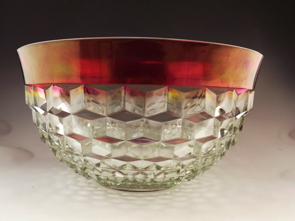 Indiana Glass Whitehall Colonial Ruby Flash Punch Bowl Set EBTH