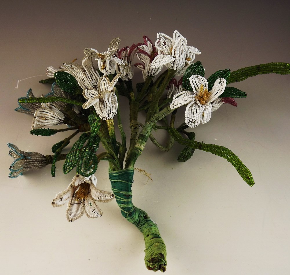 Vintage French Beaded Flower Bouquet EBTH