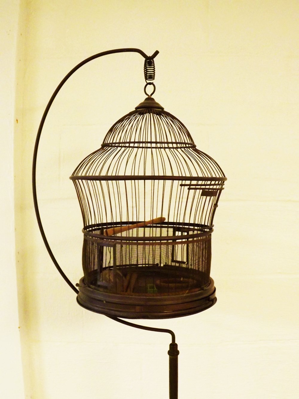 Vintage Brass Bird Cage with Stand EBTH