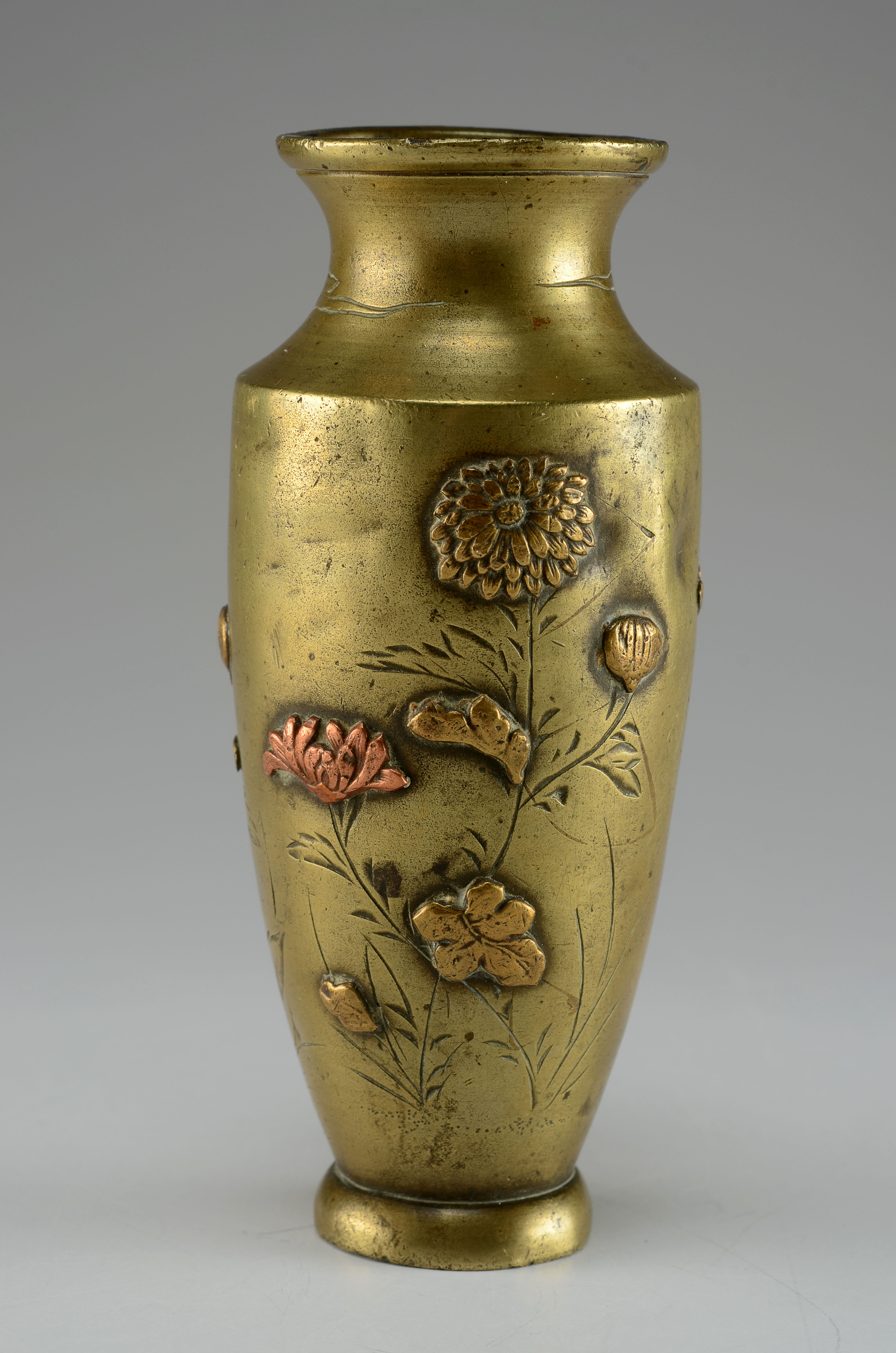 Meiji bronze miniature vase, Japanese, circa 1890 EBTH