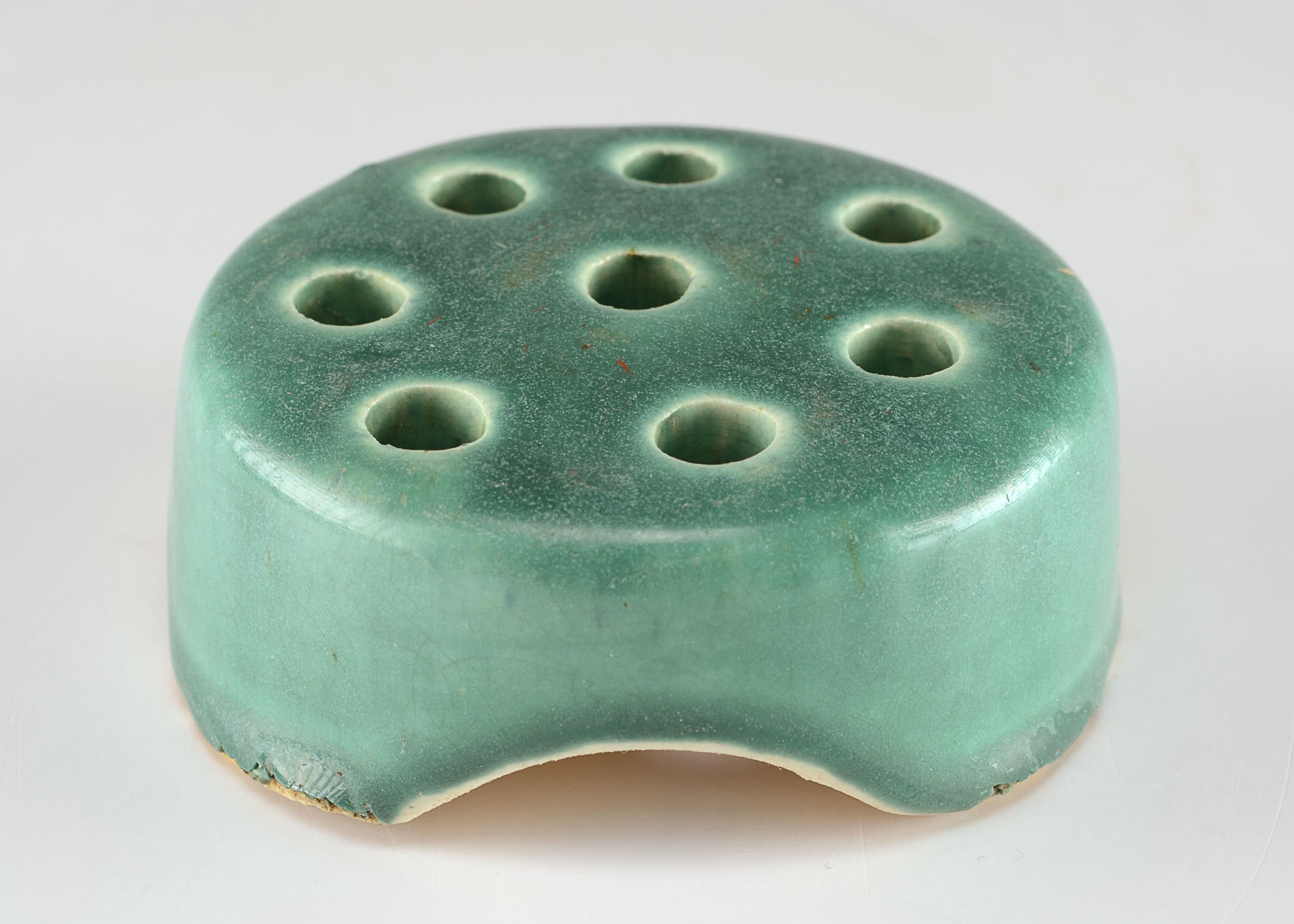 Weller Pottery Green Glazed Flower Frog | EBTH