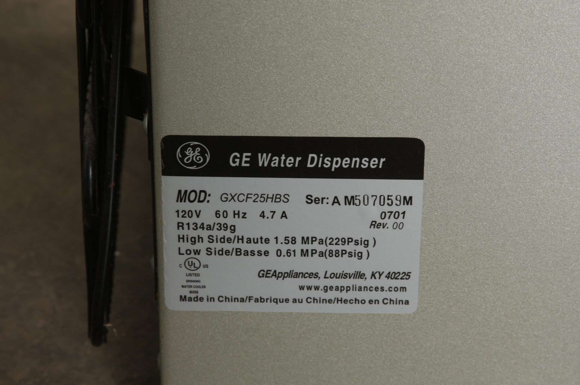 GE Profile Electric Water Cooler EBTH