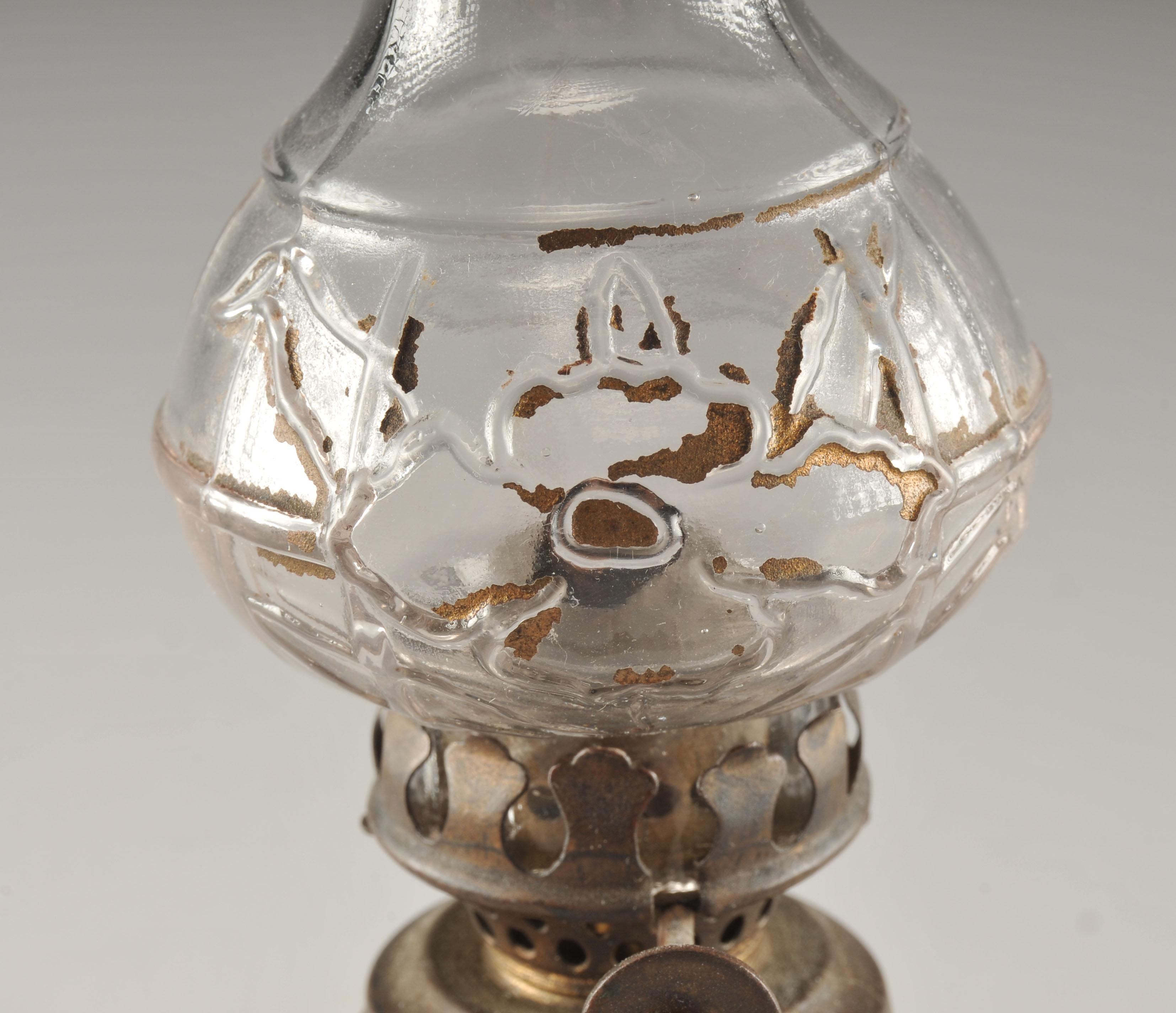 5 glass miniature oil lamps circa late 1800's EBTH
