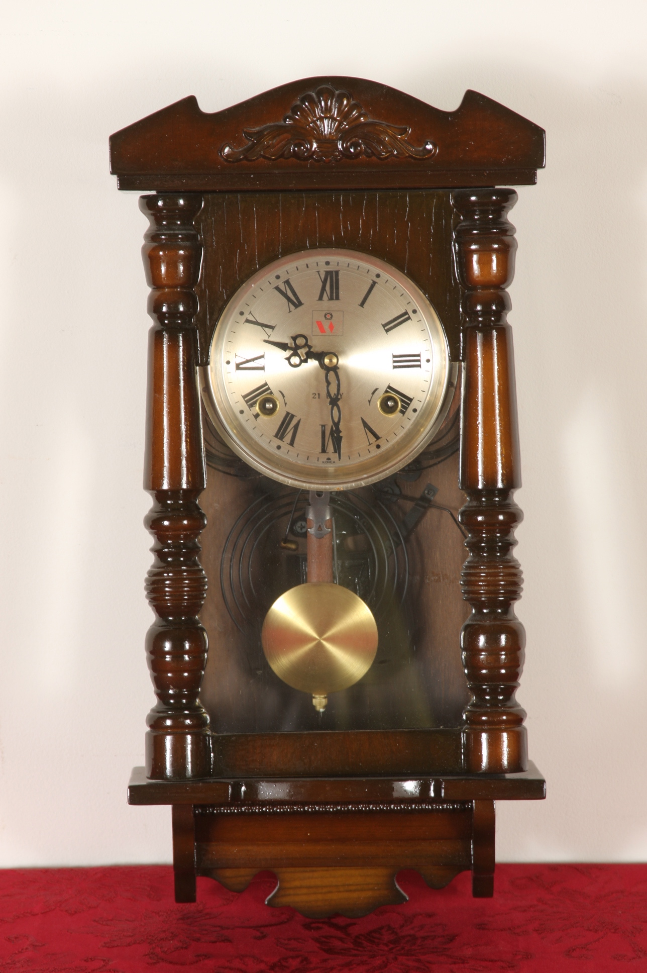 21 Day Wood Case Wall Clock EBTH