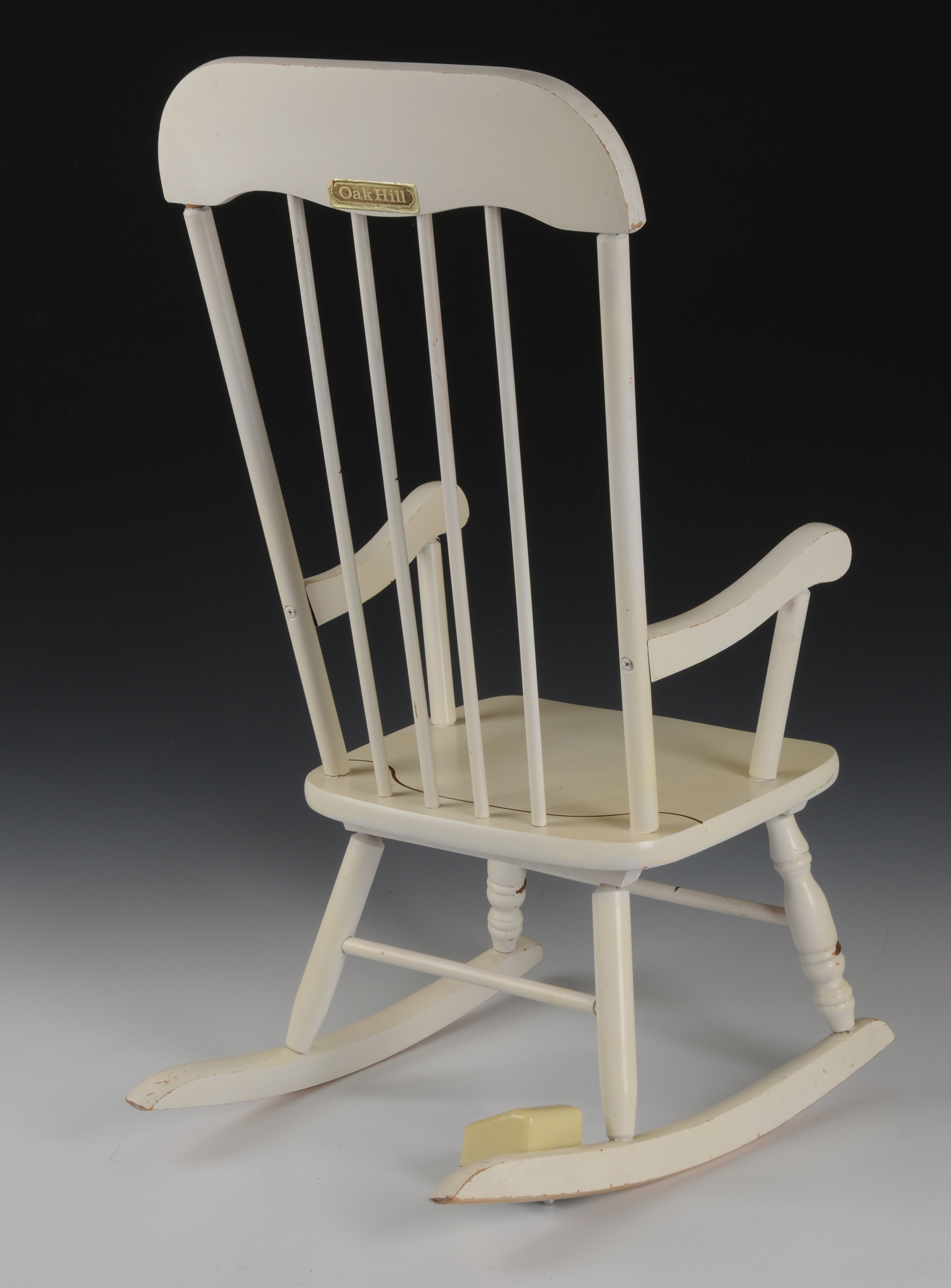 Childs White Wooden Rocker EBTH