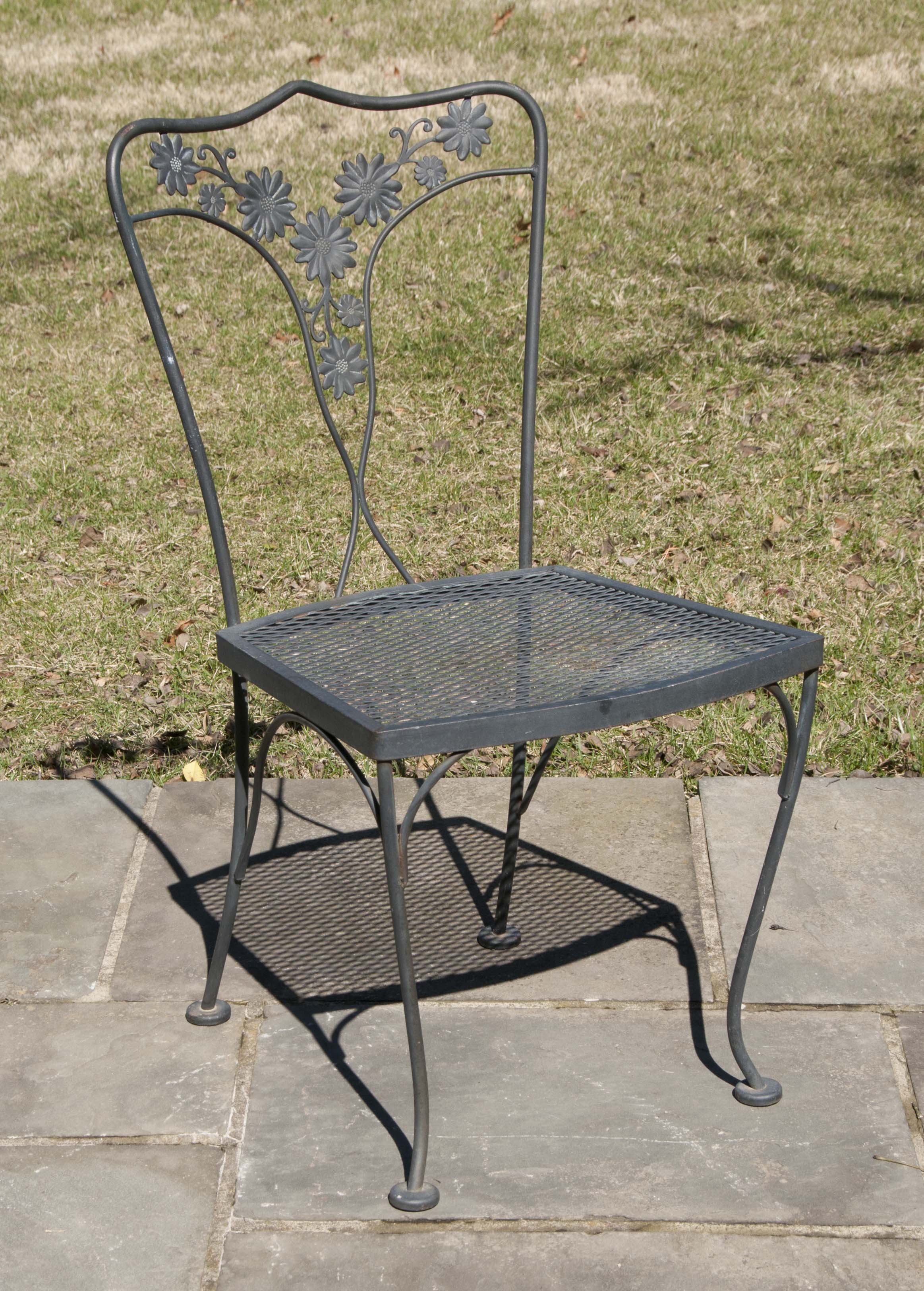 FivePiece Wrought Iron Patio Set EBTH