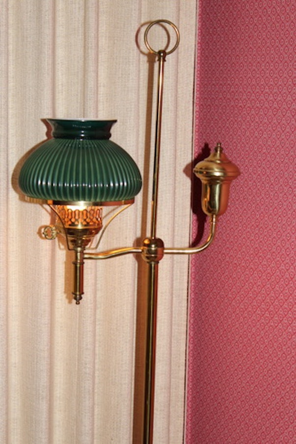 Colonial Style Floor Lamp with Glass Globe : EBTH