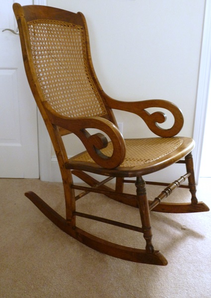 Lincoln Cane Seat Rocker EBTH