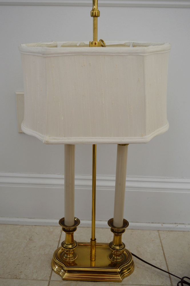 twin candle desk lamp