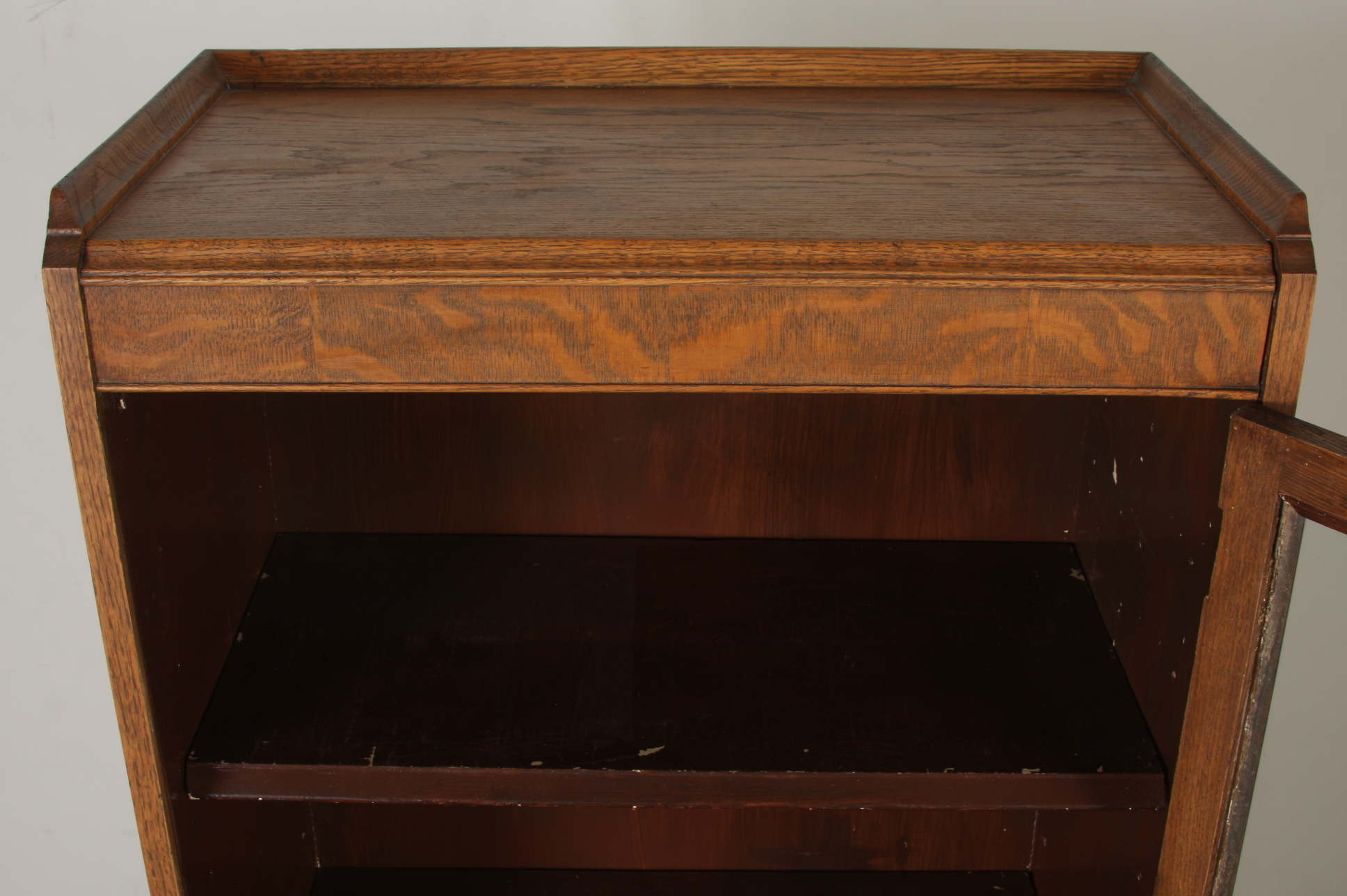 Glass Front Oak Bookcase EBTH