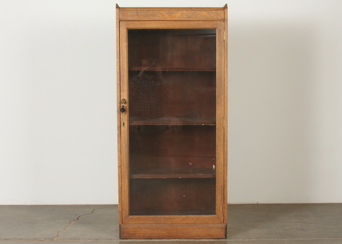 Glass Front Oak Bookcase EBTH