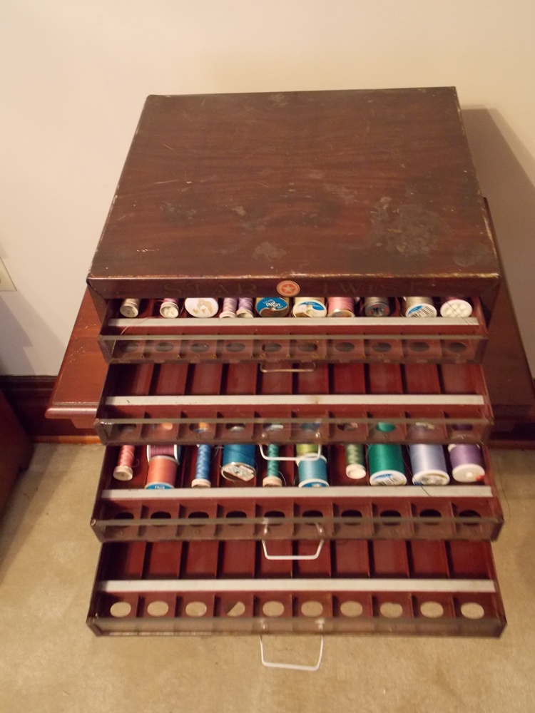 Antique Sewing Thread Box EBTH