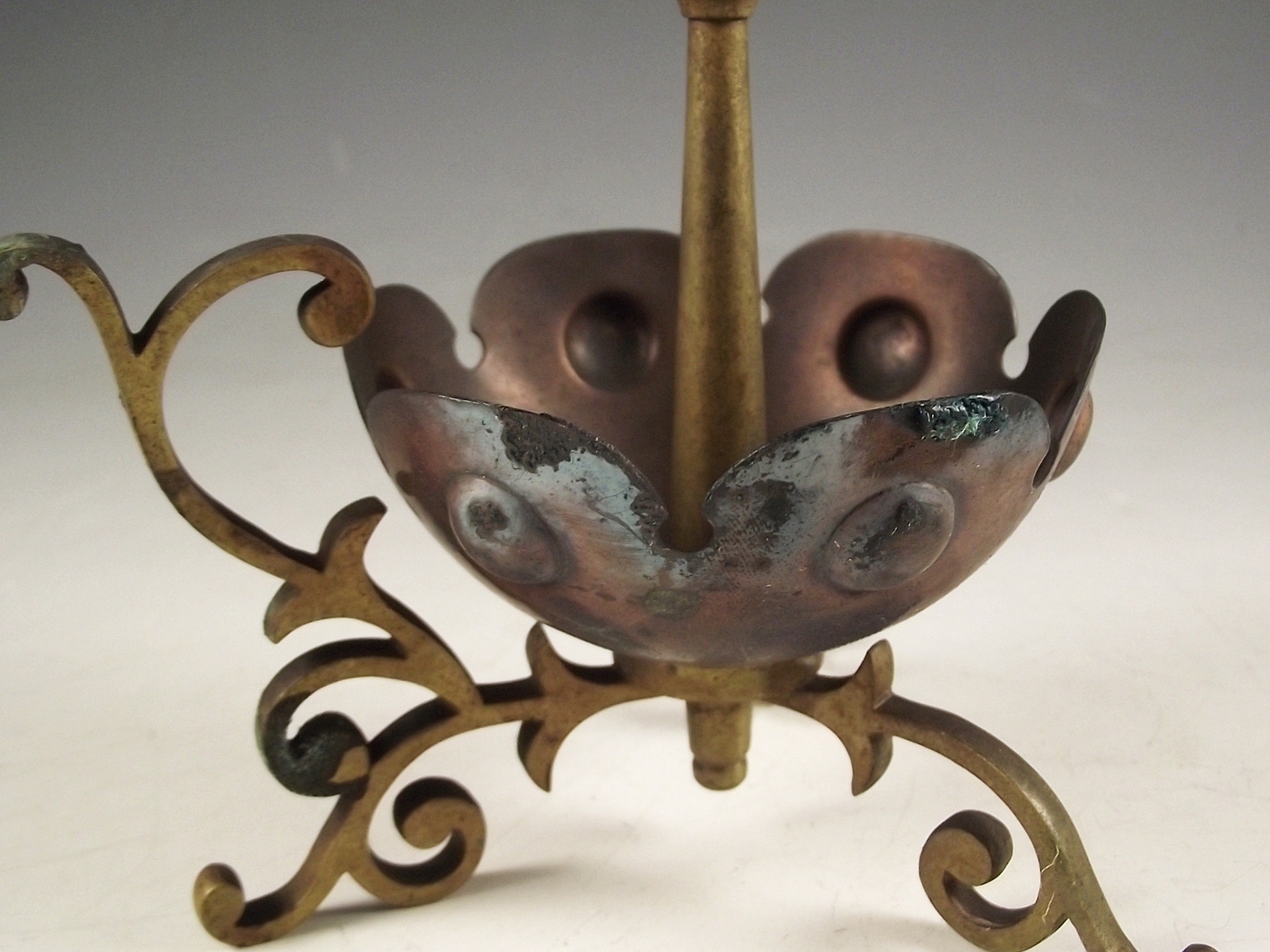 Vintage copper and brass candle holders. EBTH