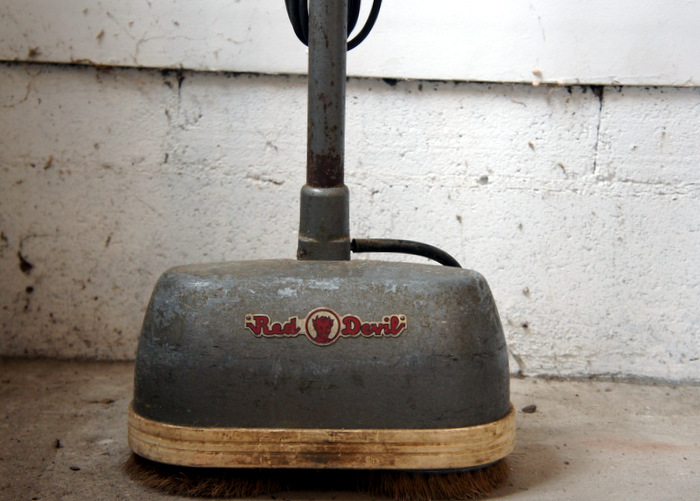 Vintage Red Devil Floor Buffer EBTH