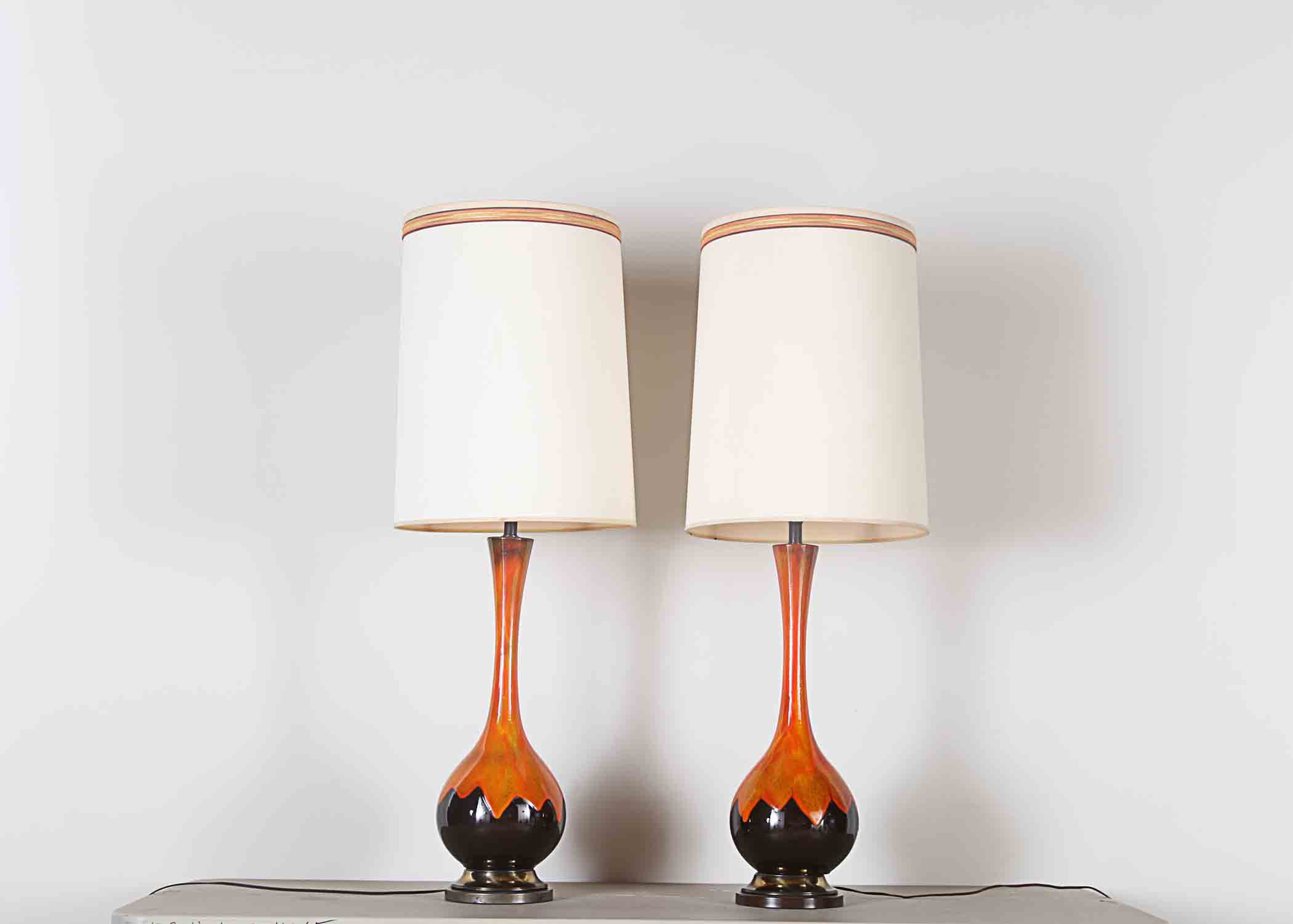 mid century modern ceramic lamps