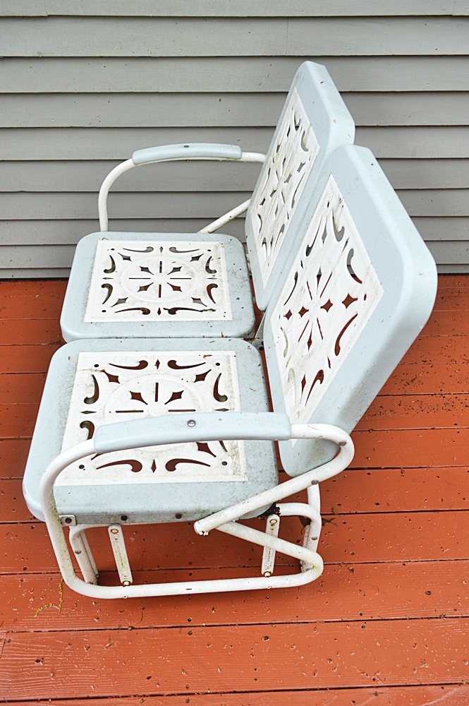 Restoration Hardware Retro Double Outdoor Glider EBTH