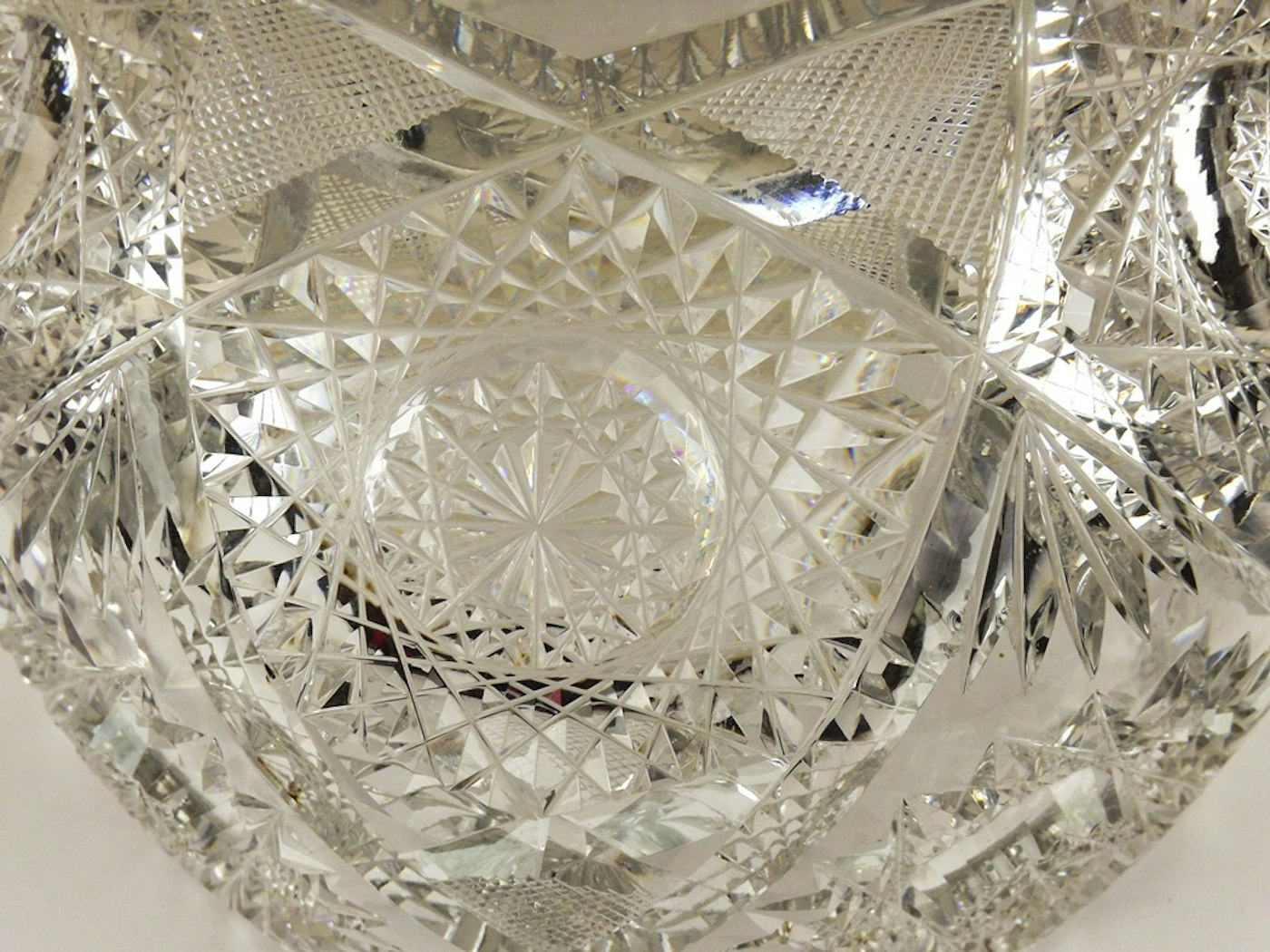 Antique Fine Crystal Cut Glass Punch Bowl on Pedestal EBTH