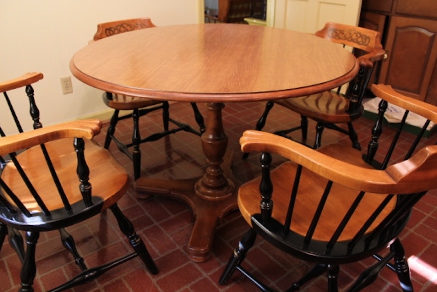 Hitchcock Dining Room Table Wicker Chair Maple