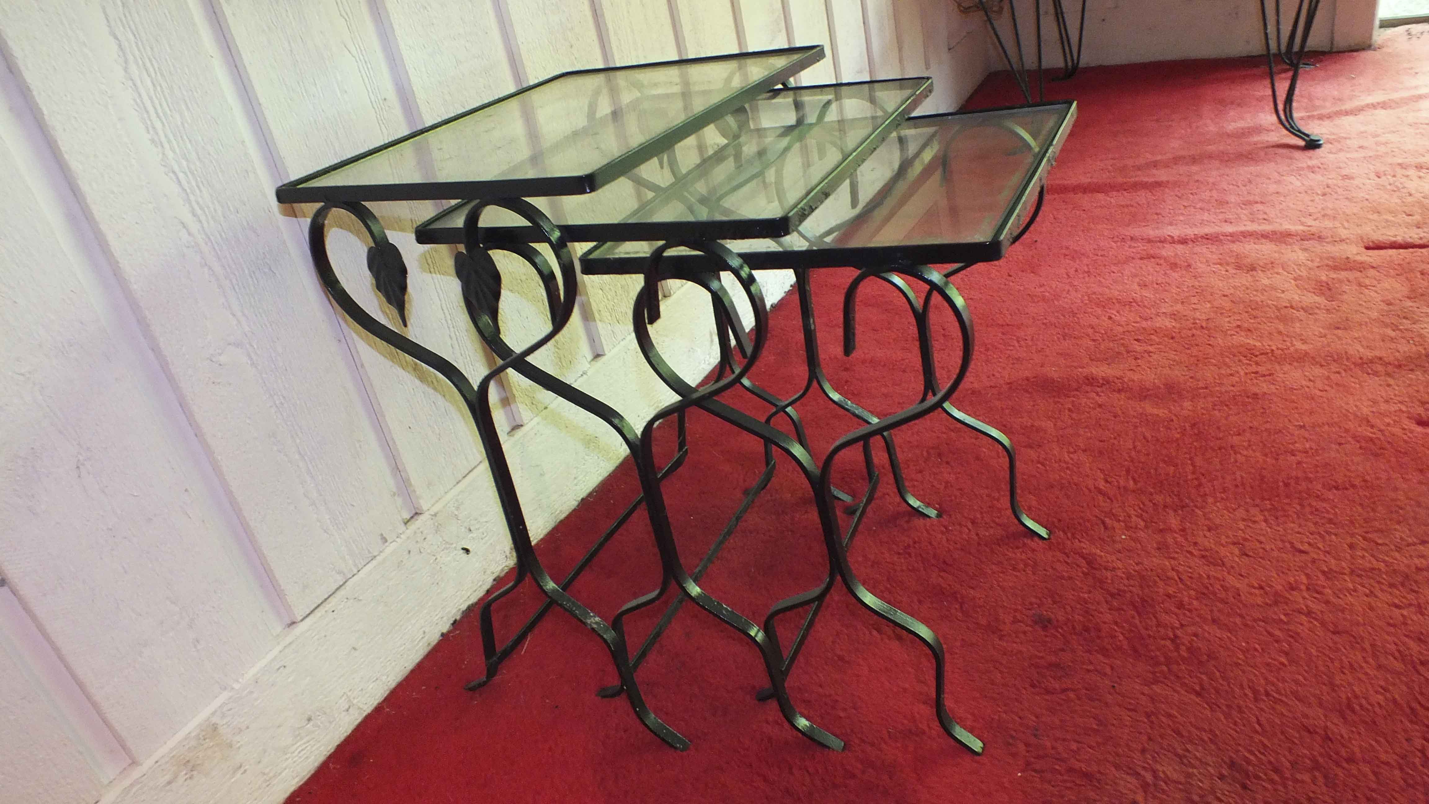 Vintage Wrought Iron Nesting Tables EBTH