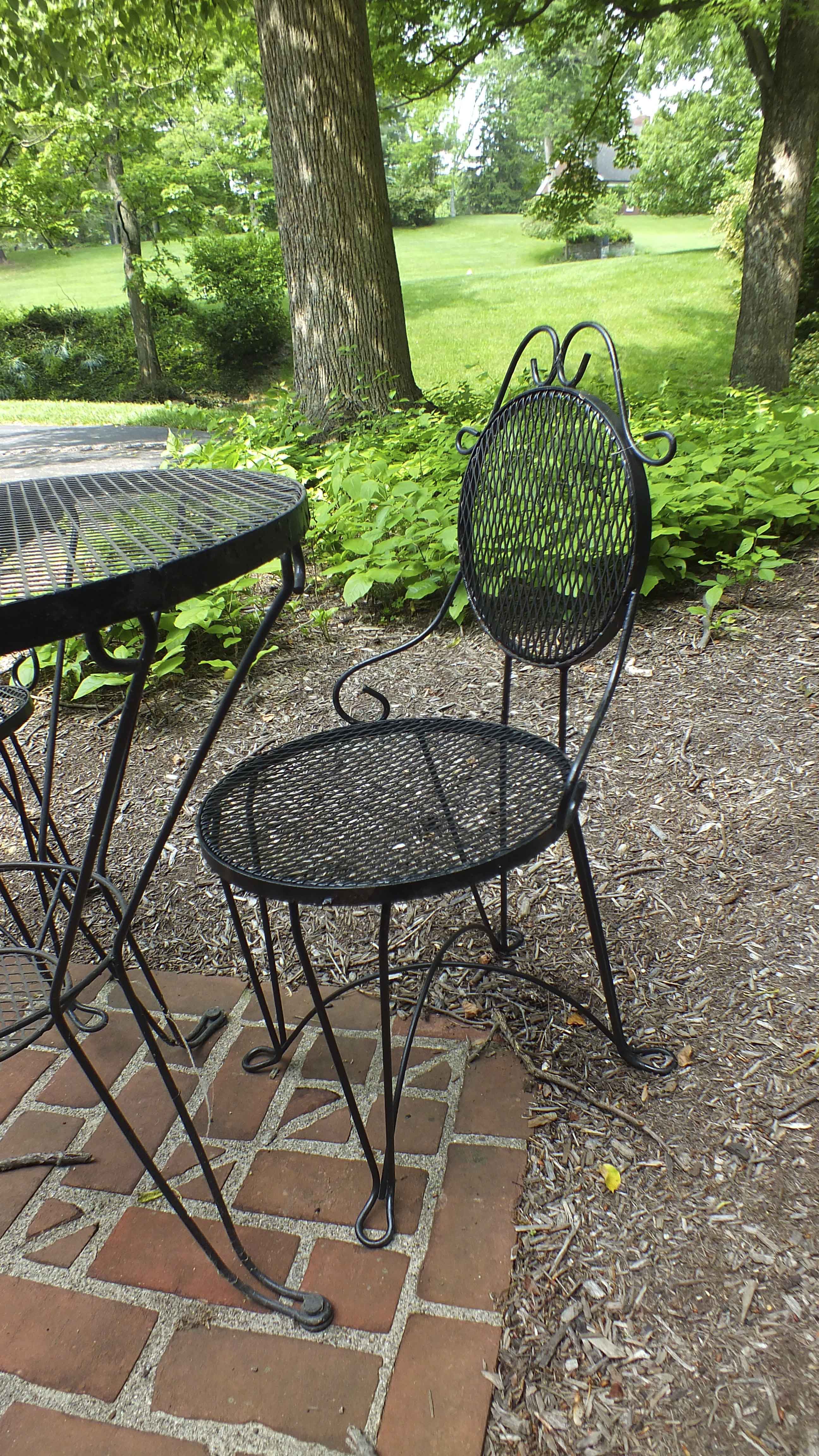 Wrought Iron Bistro Table and Chairs EBTH