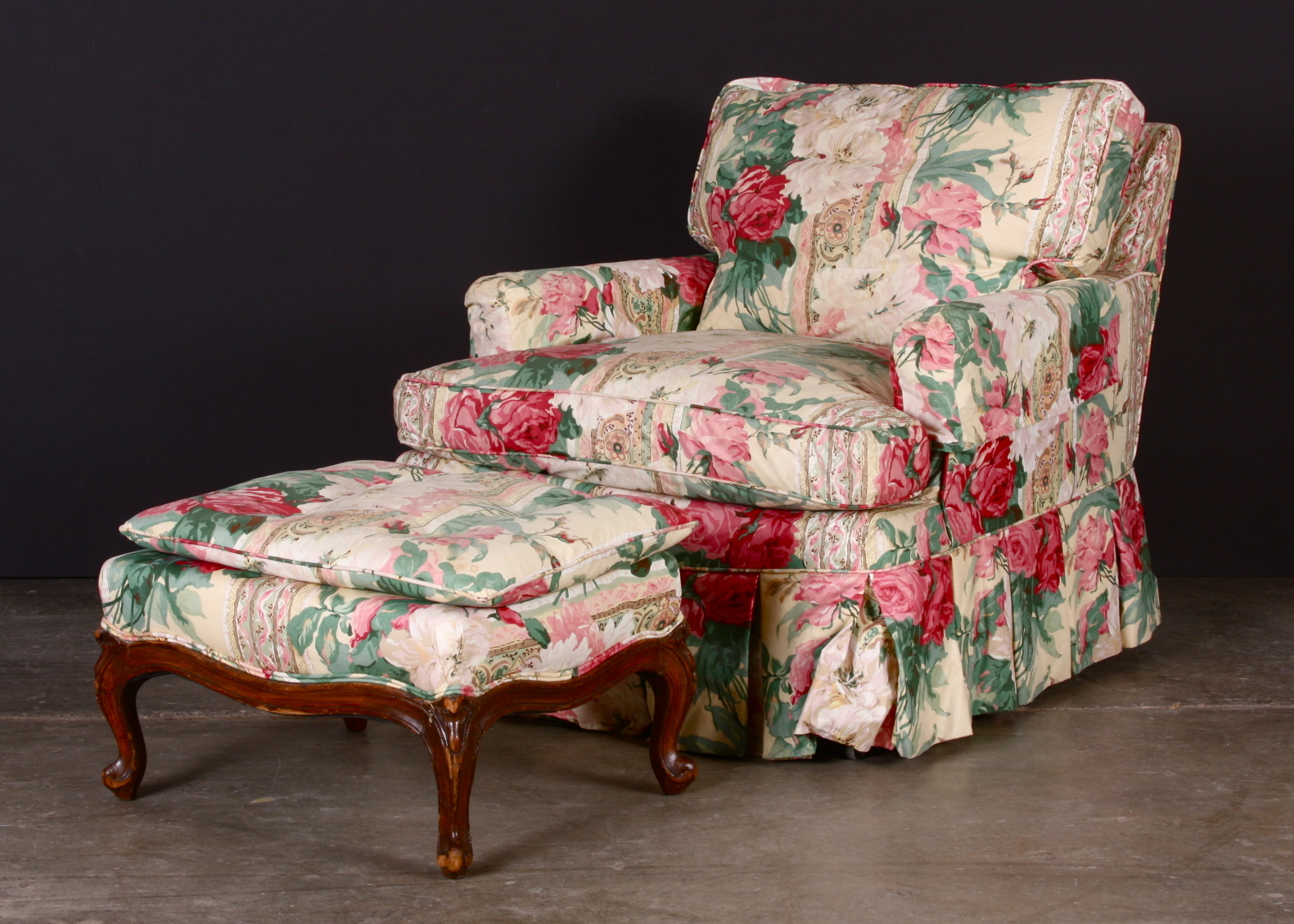 Armchair with Matching Footstool EBTH