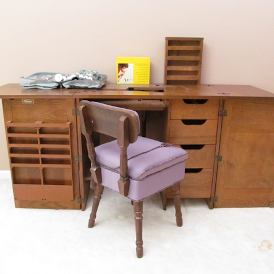 Parsons Sewing Cabinet Chair Ebth