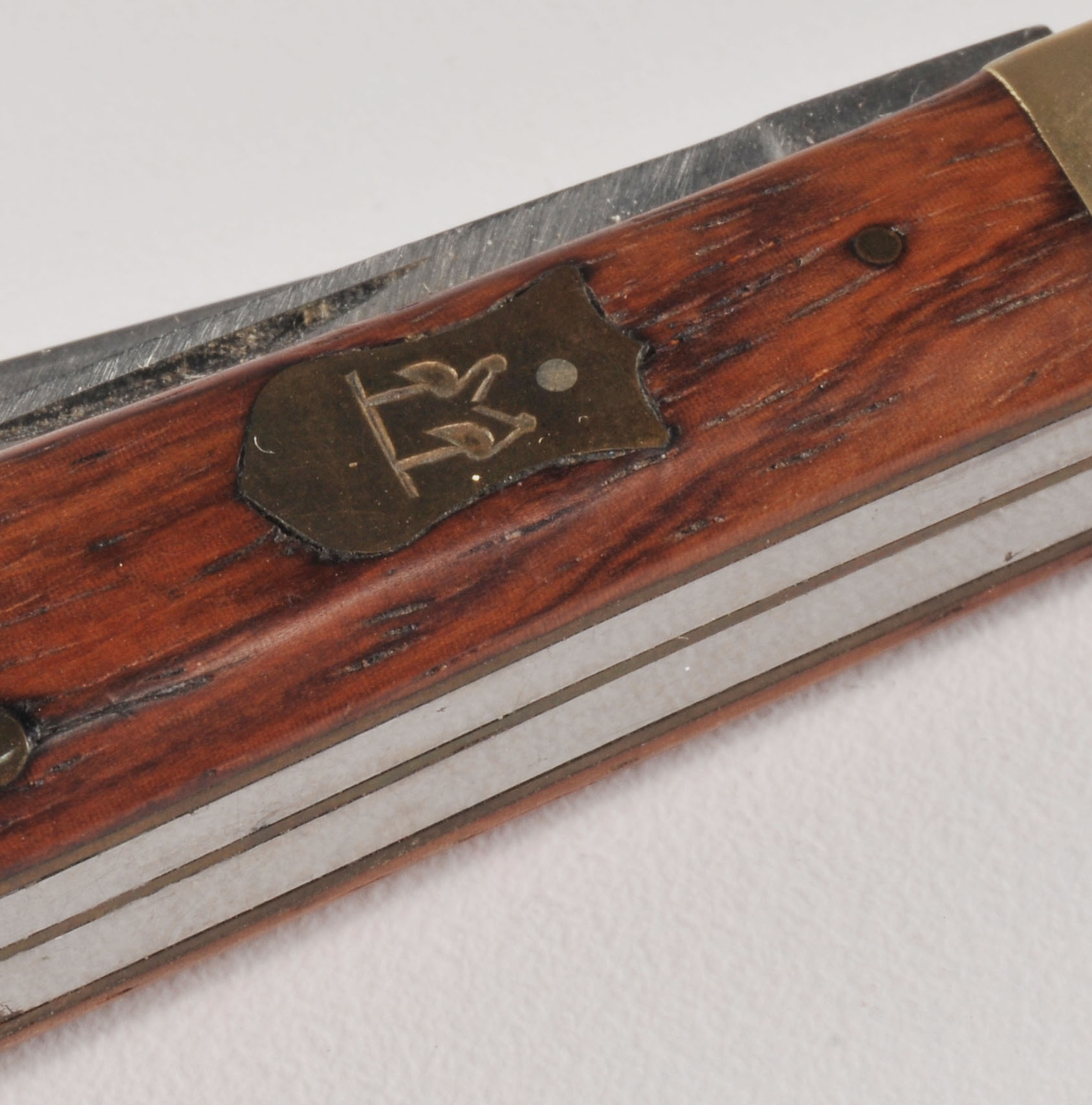 Vintage Robert Klaas Kissing Crane four blade pocket knife with wood