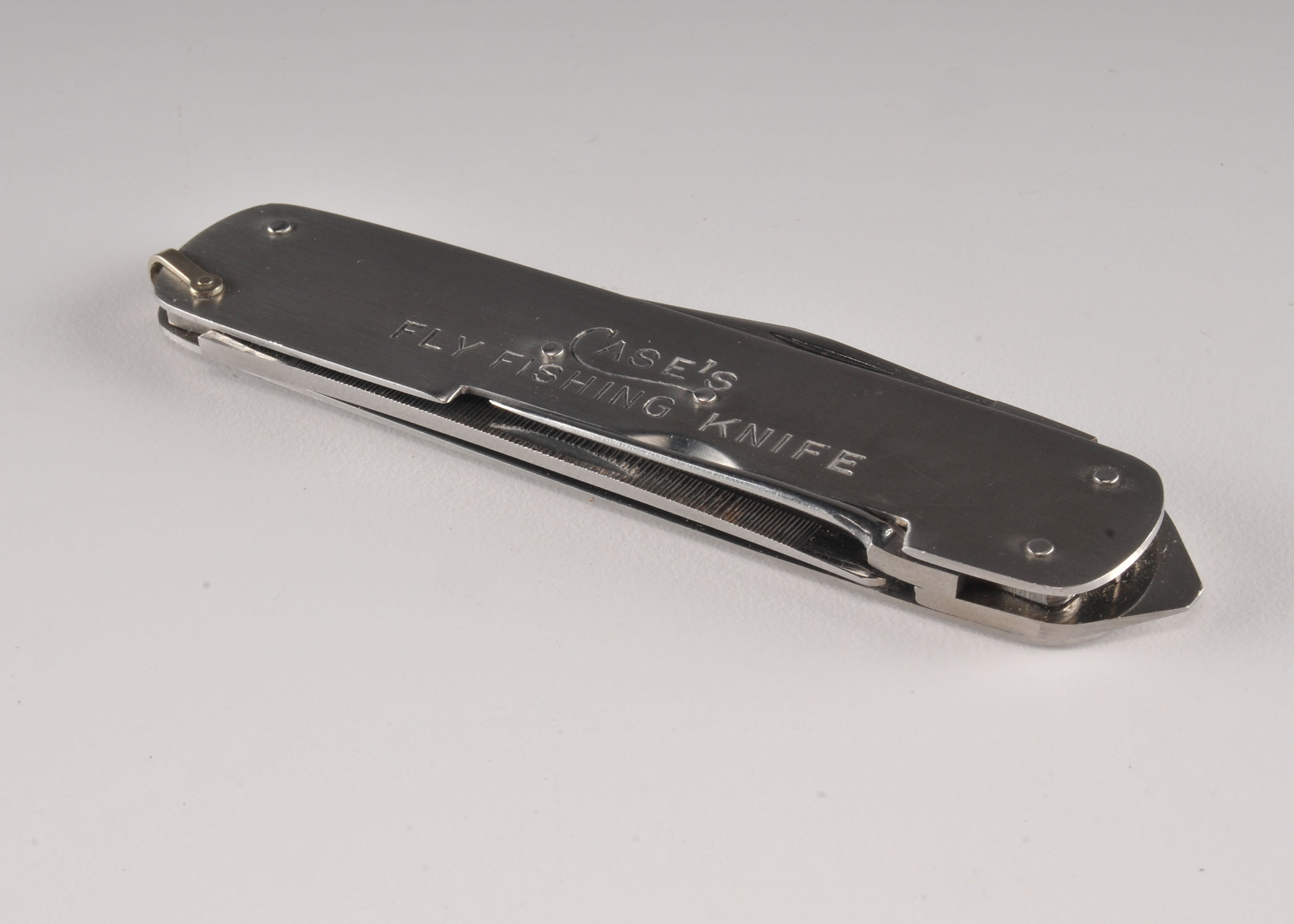 1970 Case XX Fly Fishing pocket knife with stainless steel handle EBTH