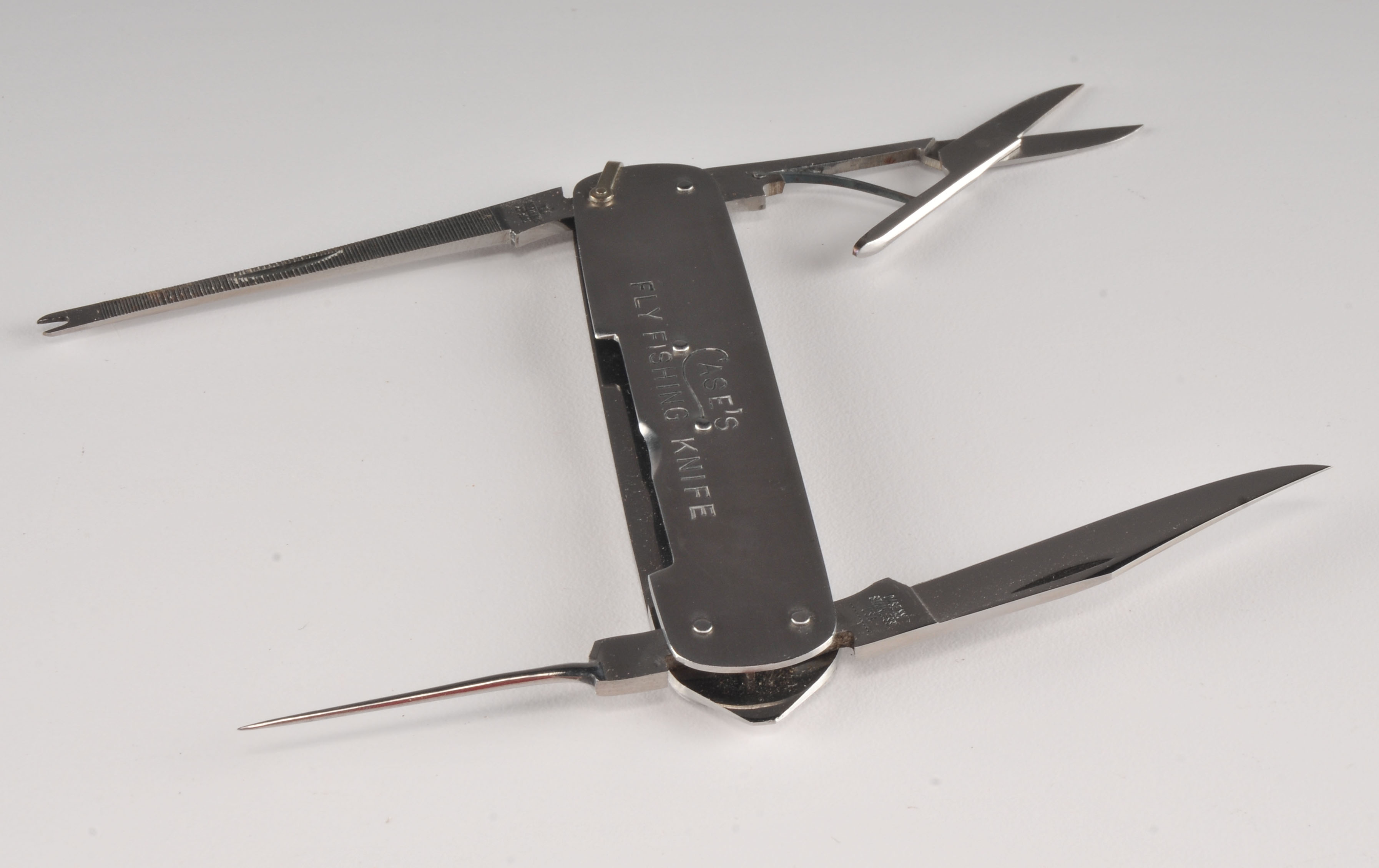 1970 Case XX Fly Fishing pocket knife with stainless steel handle EBTH