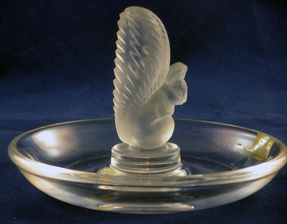 Lalique Crystal Squirrel Ring Tray EBTH
