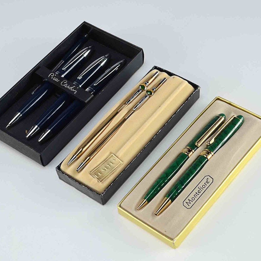 Trio Of Pen Pencil Desk Sets Ebth