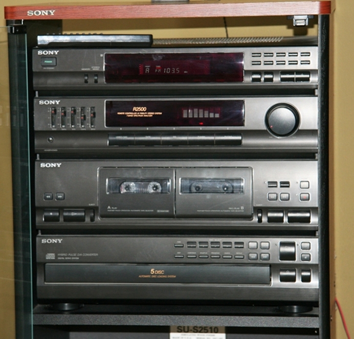 Sony Stereo System With Cabinet   Ebth