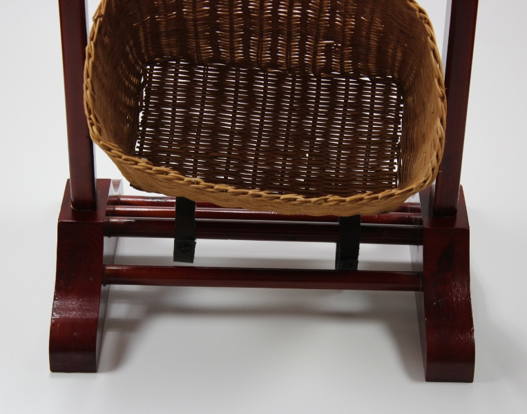 3Tier Tilt Wicker Basket Storage Stand EBTH