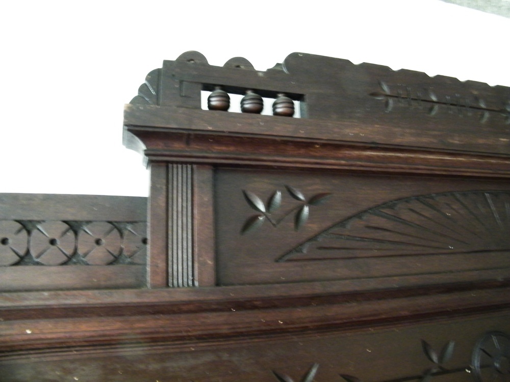 Victorian Eastlake Walnut Bed EBTH