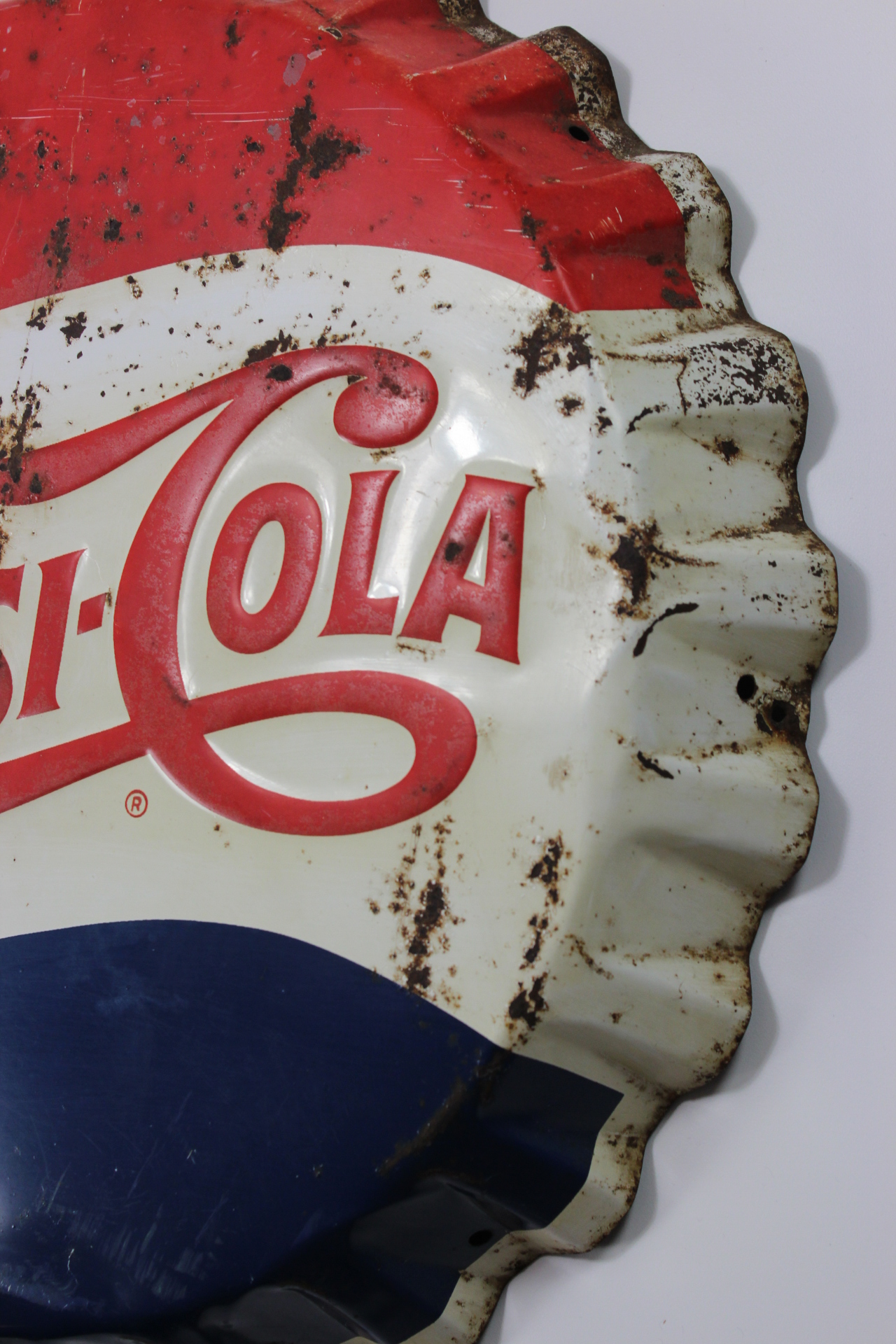 Vintage PepsiCola Bottle Cap Sign EBTH