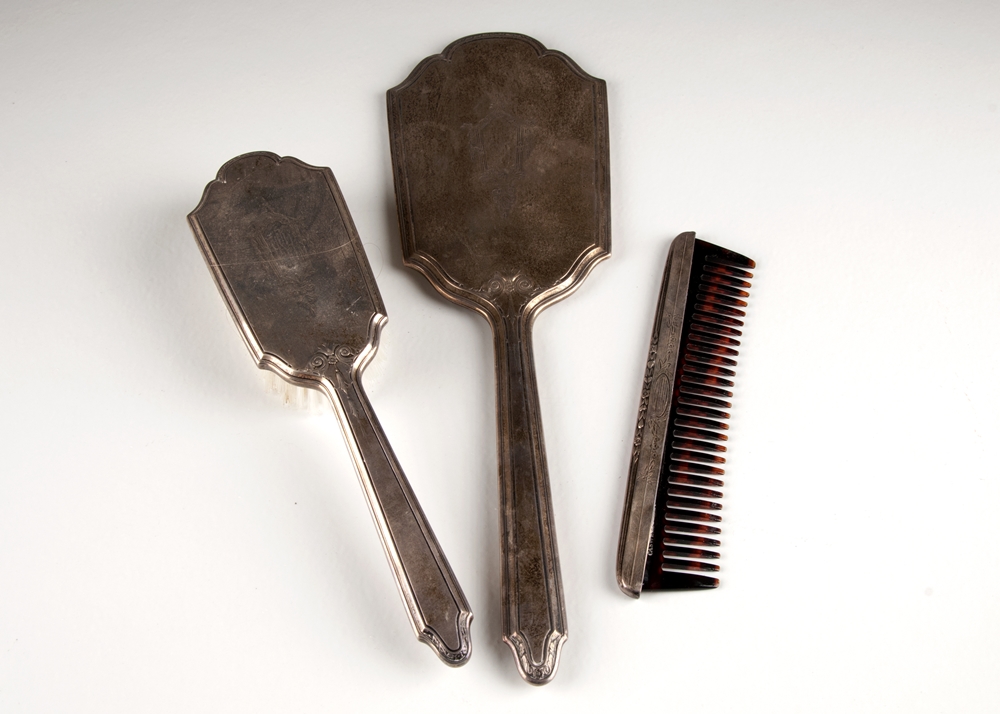 Vintage Sterling Silver Mirror, Brush, Comb Vanity Set EBTH