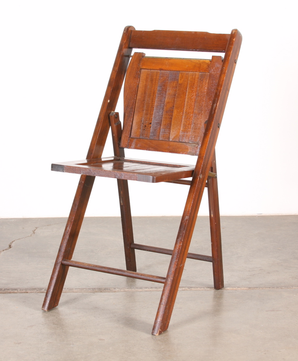 Vintage Wood Slat Folding Chairs (6) EBTH