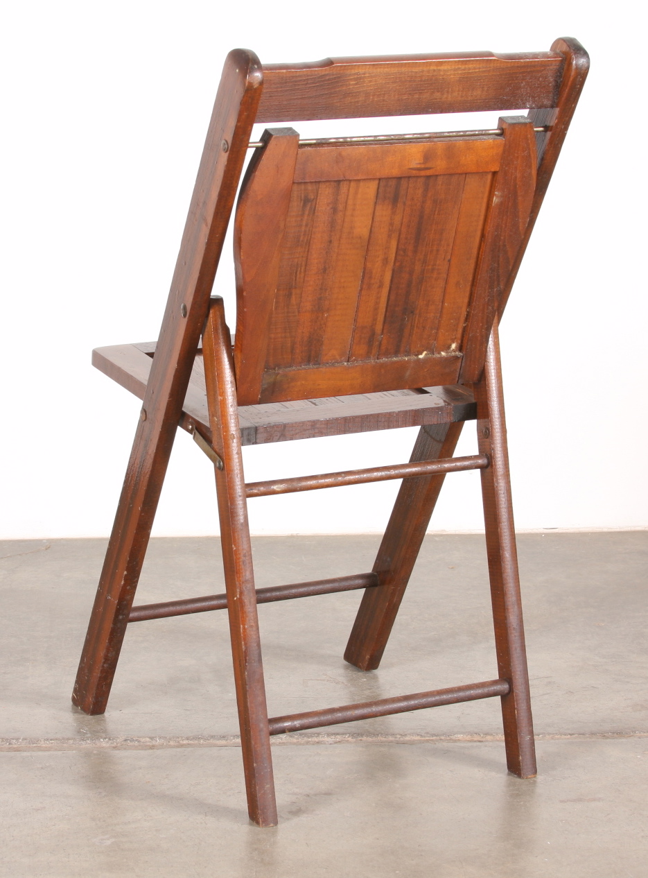 Vintage Wood Slat Folding Chairs (6) EBTH