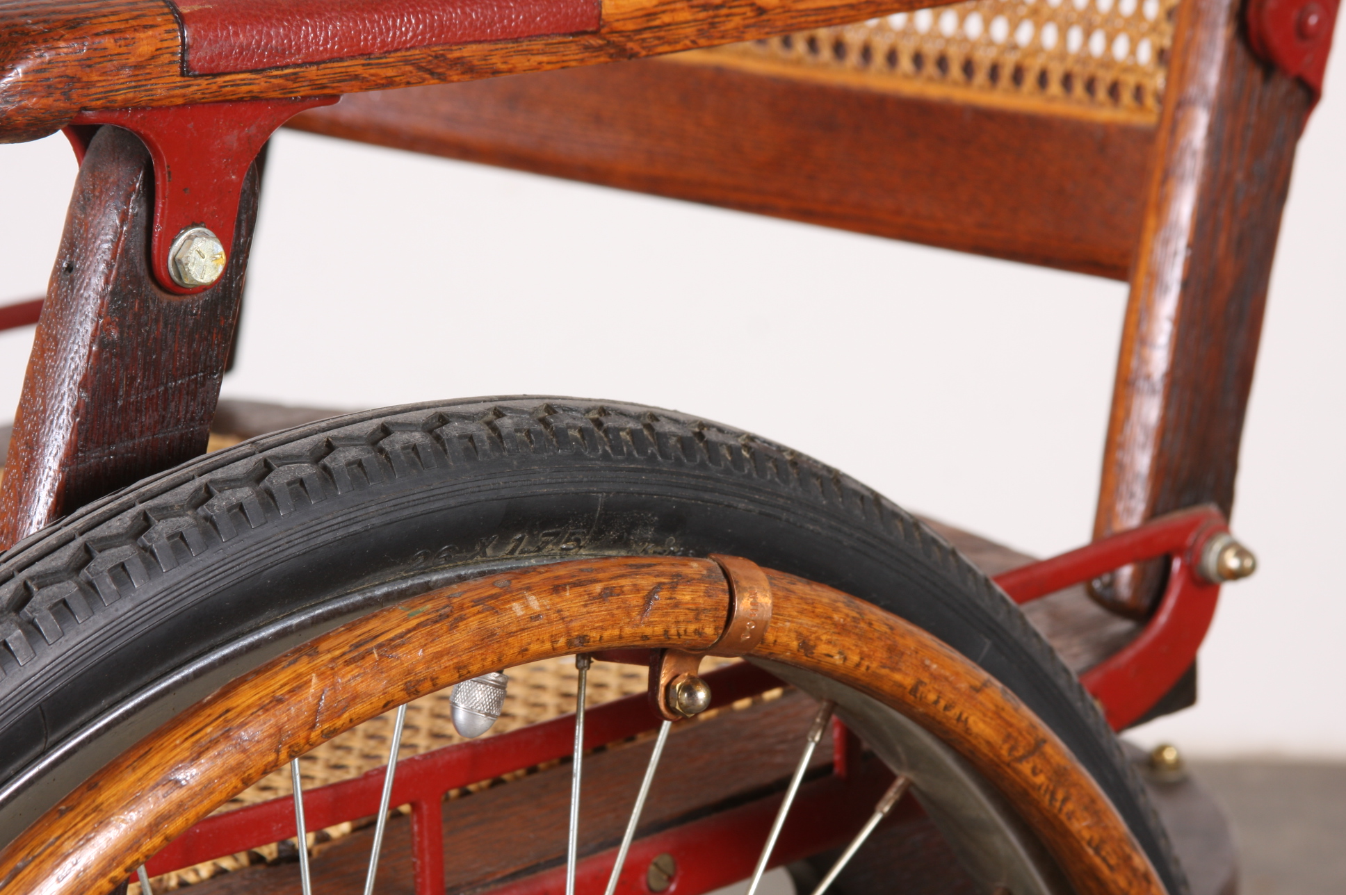 Antique Gendron Wheelchair with Rattan Seat and Back EBTH