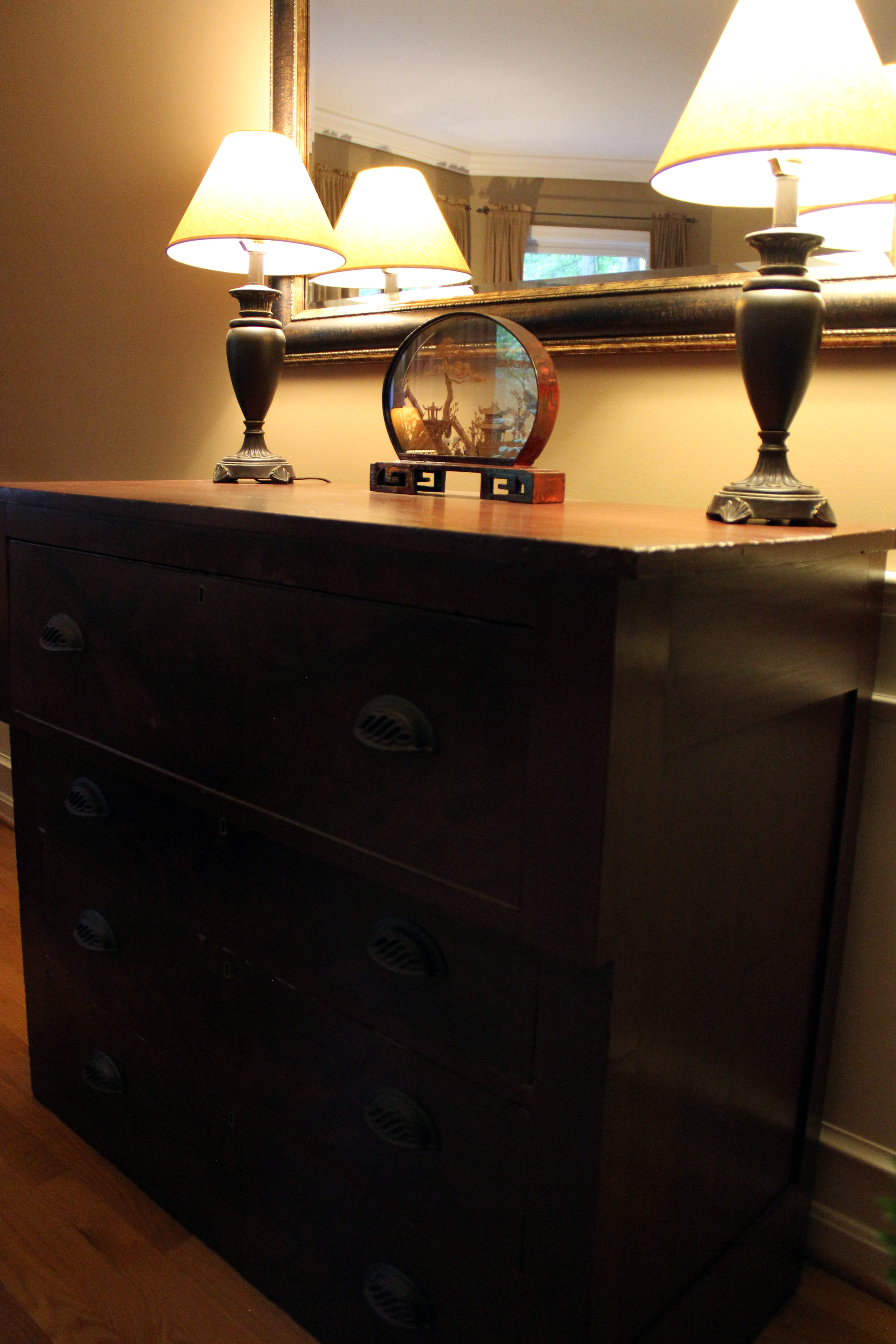 Beautiful Tiger Wood Dresser with Ornate Accents EBTH