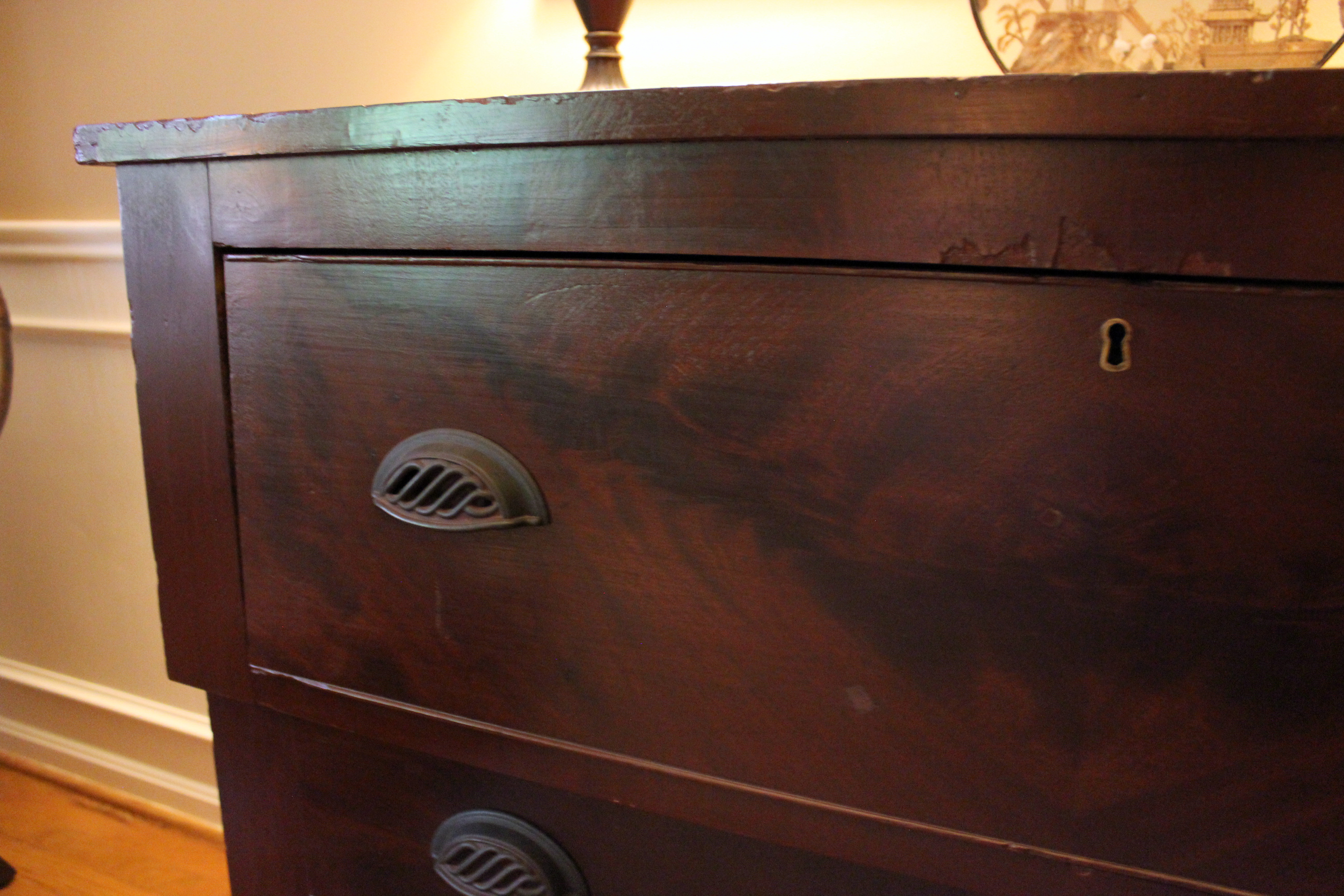 Beautiful Tiger Wood Dresser with Ornate Accents EBTH