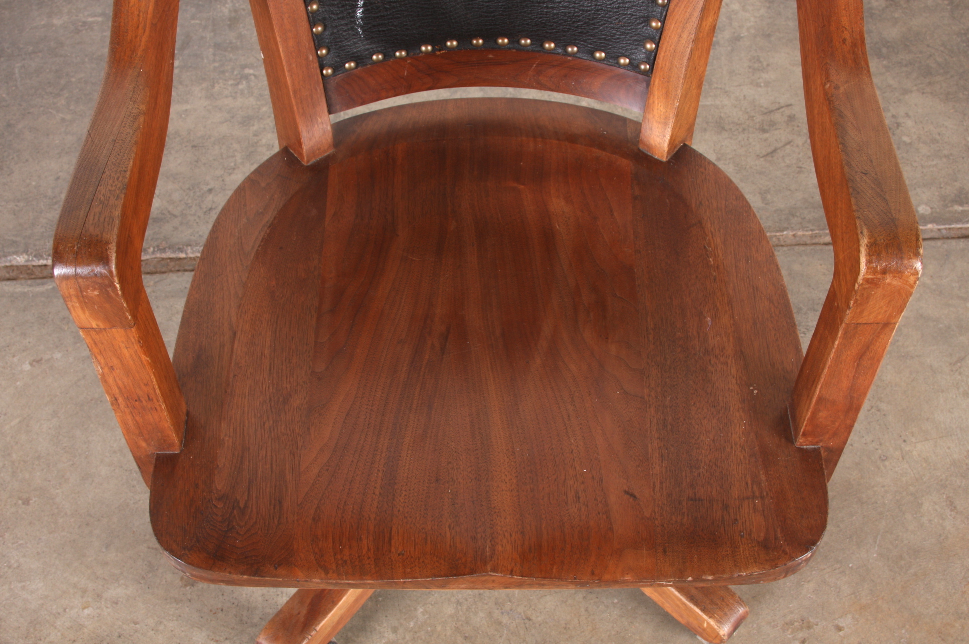 B.L. Marble Chair Company Walnut Desk Chair on Casters EBTH