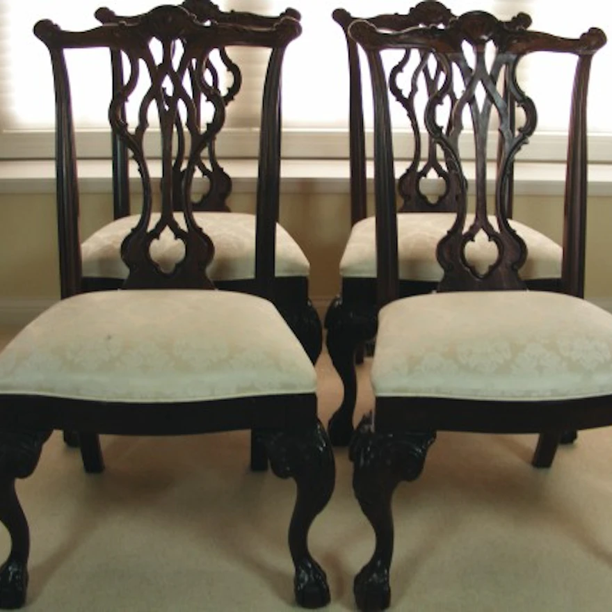 Set of Four Thomasville "Mahogany Collection" Dining Room Side Chairs