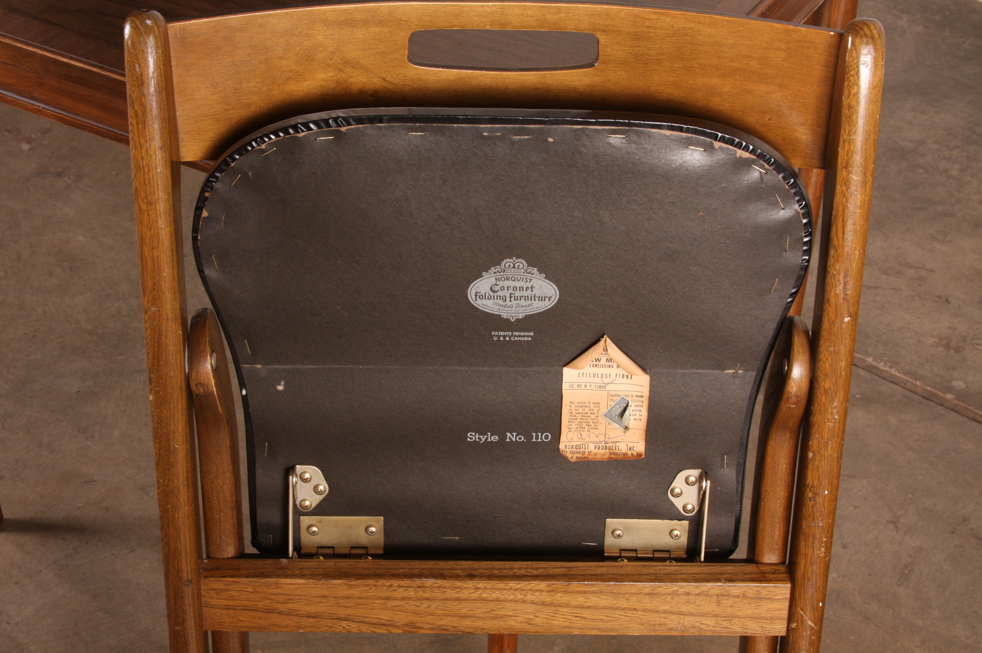 Vintage wooden card table and (4) folding chairs EBTH