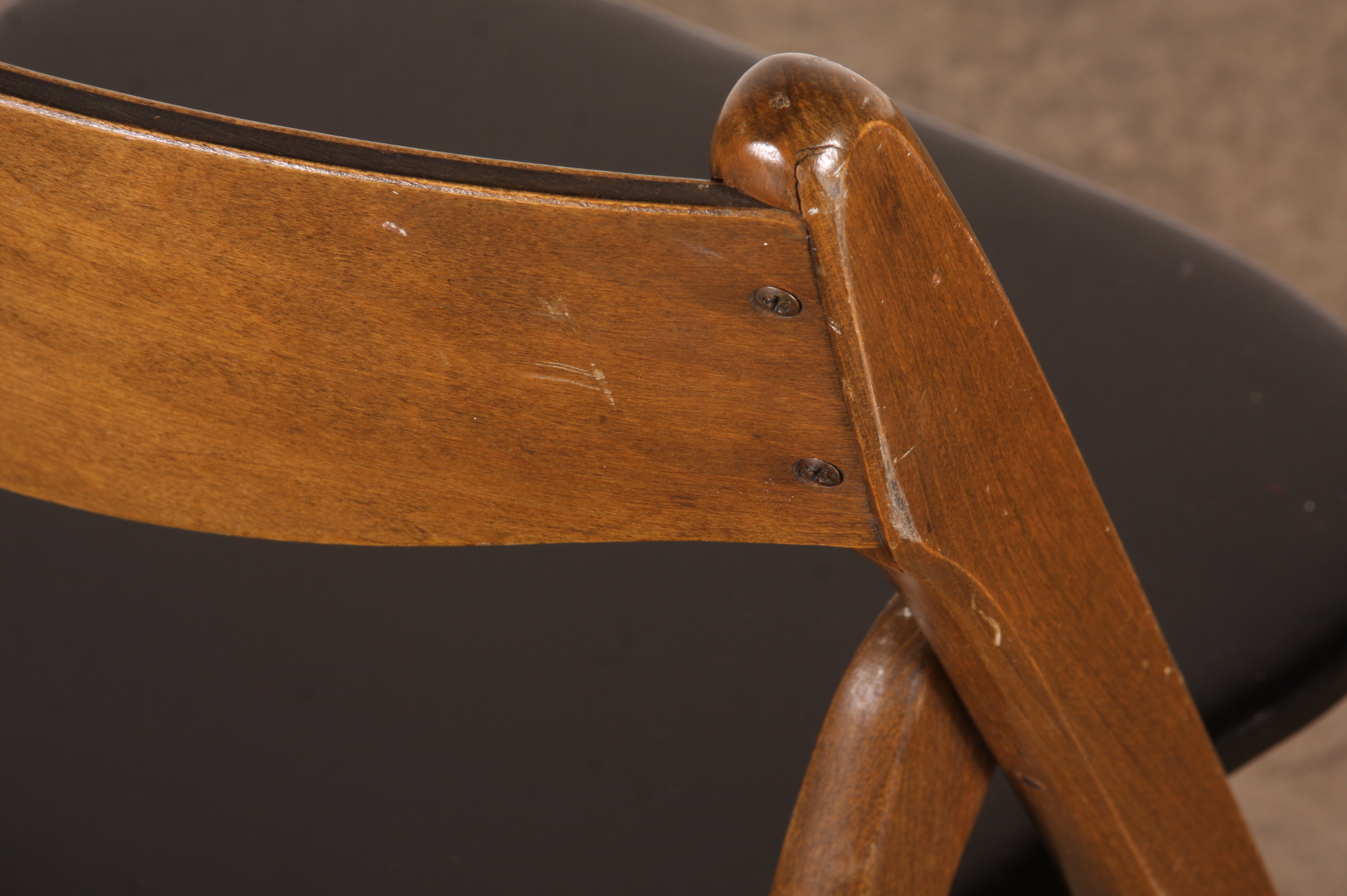 Vintage wooden card table and (4) folding chairs EBTH