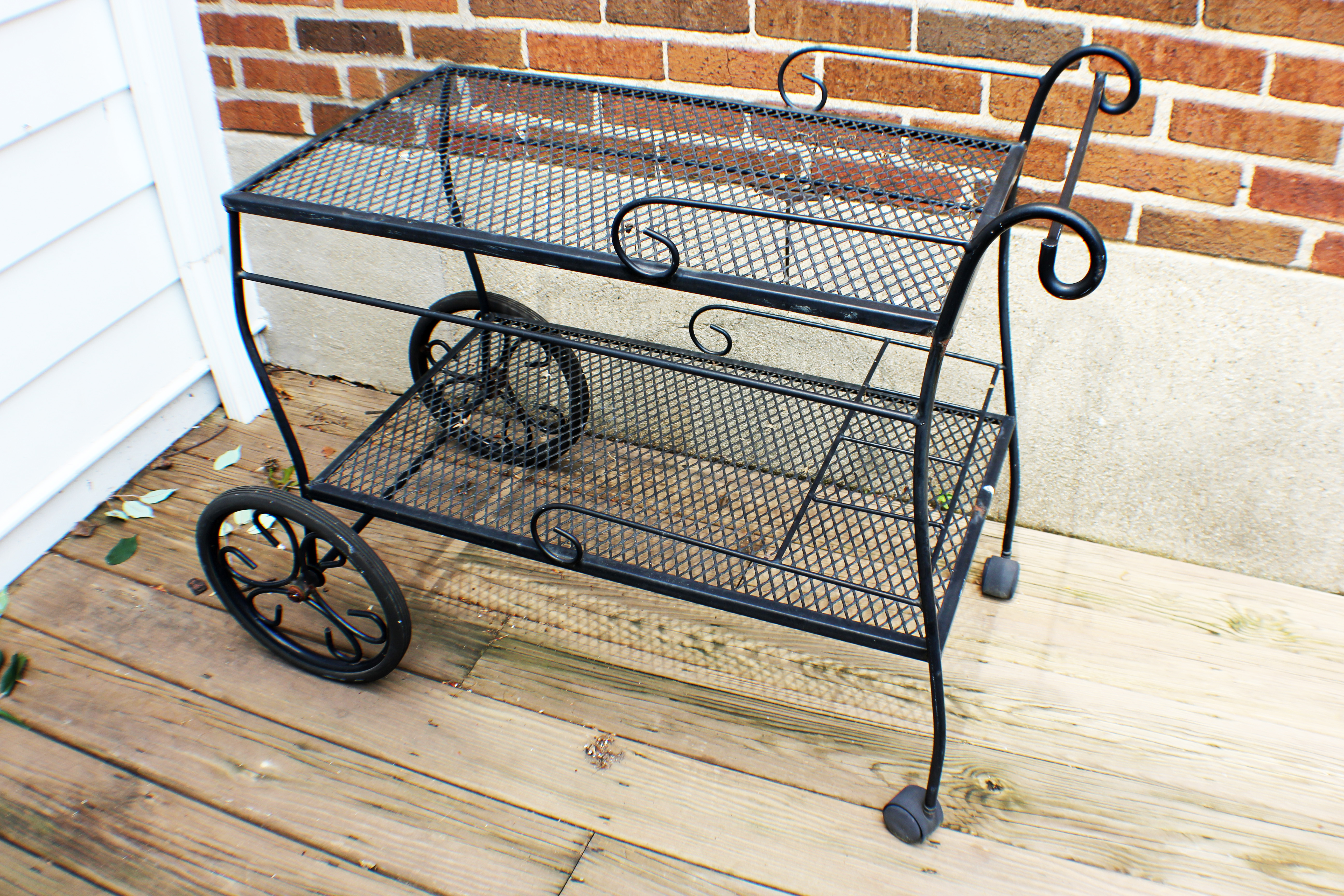 Wrought Iron Serving Cart EBTH