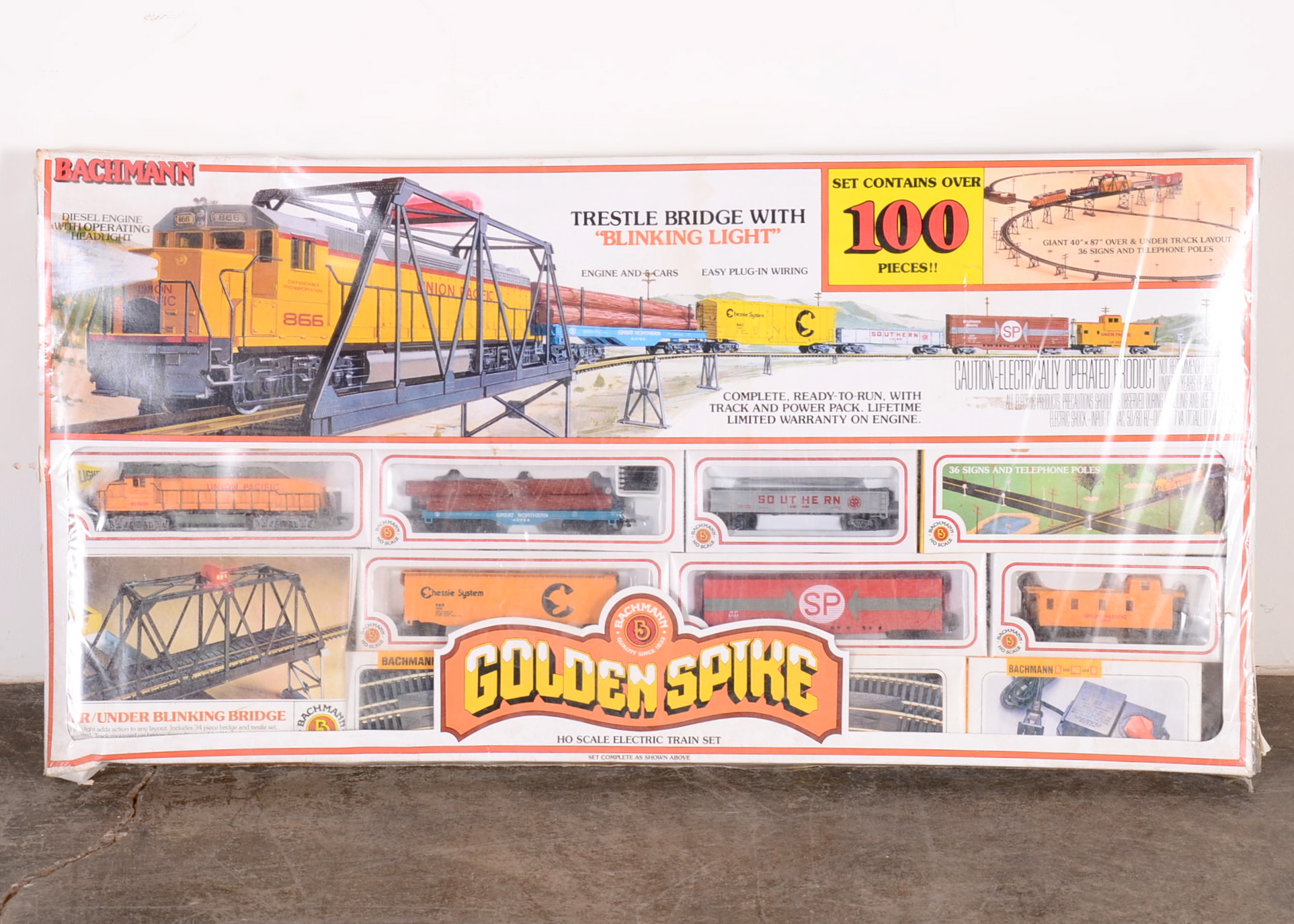 golden spike train set