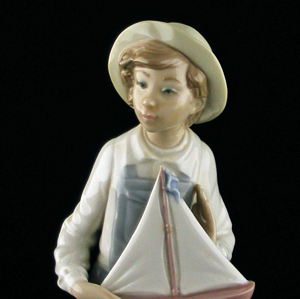 Lladro Figurine Boy with Sailboat and Dog EBTH