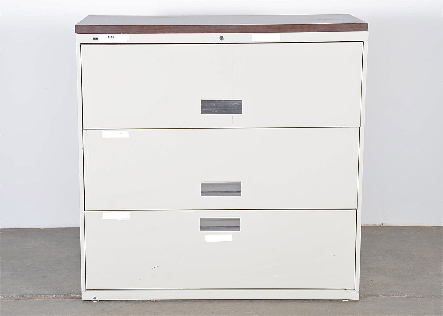 Hon Three Drawer Lateral File Cabinet With Top Mounted Work